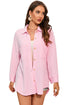 Roll Tab Sleeve Ribbed Cording Shacket